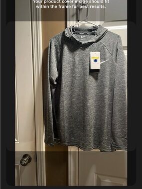 Nike Gray Heather Lightweight Hooded Long Sleeve
